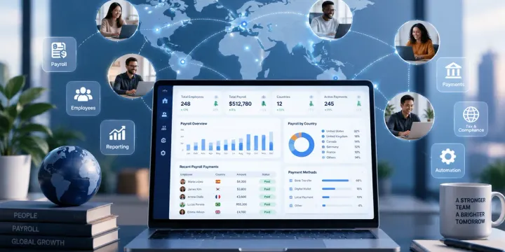 Global payroll management for businesses with international teams